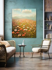 Timeless Impressionist Wildflower Landscapes: Vintage Painting Wall Art Collections