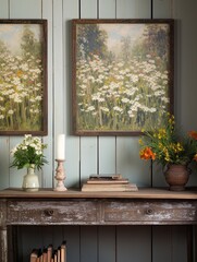 Timeless Impressionist Collections: Vintage Wildflower Wall Art & Rustic Landscape Decor