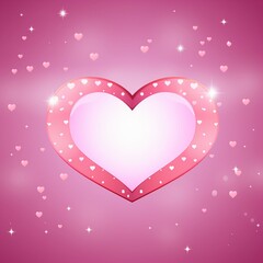Blinking heart and pink background design