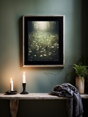 Timeless Nighttime Serenity: Moonlit Meadow Designs for Stunning Wall Art
