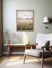 Tranquil Prairie Art Prints: Wildflower Meadows Reimagined in Vintage Paintings, Celebrating the Serene Beaut�s of Traditional and Modern Views