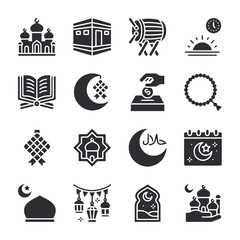 set of icons Ramadan