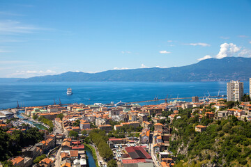 Naklejka na ściany i meble City of Rijeka waterfront in Croatia