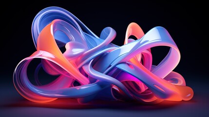 Fototapeta premium Abstract neon 3d modern illustration 