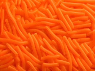 carrot pasta background. top view. flat lay