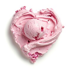 Fototapeta premium Ice Cream Heart Shape
