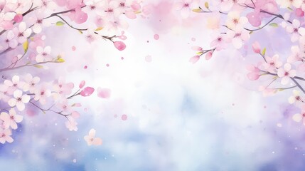 floral watercolor spring background illustration pastel vibrant, nature flowers, fresh colorful floral watercolor spring background