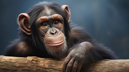 Playful and Mischievous Chimpanzee Frolicking in the Sunlight - AI-Generative