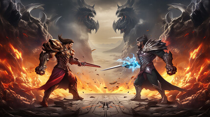 versus vs fight battle. screen background design