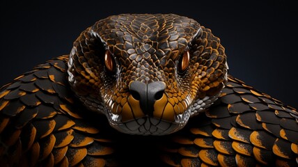 Majestic Serpent Staring Intensely into the Horizon - AI-Generative