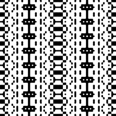 Obraz premium White background with black pattern. Seamless texture for fashion, textile design, on wall paper, wrapping paper, fabrics and home decor. Simple repeat pattern.