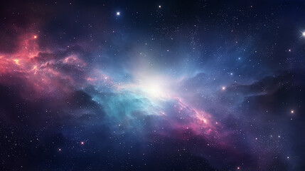 universe infinity space with nebula and star light