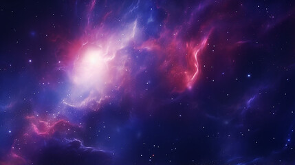 Naklejka premium nebula and star light shining blur background in the universe infinity space