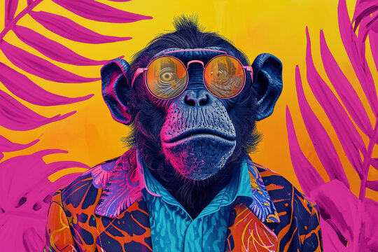 the face of the monkey