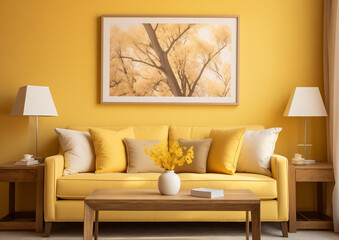 living room design , in the style of lightbox, decorative
