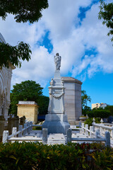Obraz premium The Colón cemetery is declared a National Monument of Cuba. With its 57 hectares, it is the most important cemetery in the country. It has a large number of sculptural and architectural works, which i
