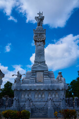 Fototapeta na wymiar The Colón cemetery is declared a National Monument of Cuba. With its 57 hectares, it is the most important cemetery in the country. It has a large number of sculptural and architectural works, which i