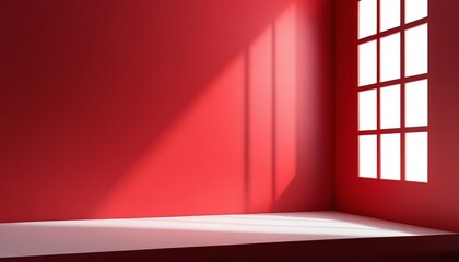 Abstract Red Studio Background for Product Display