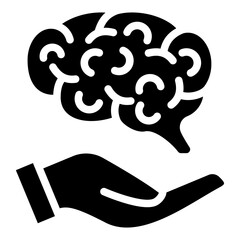 Brain glyph icons