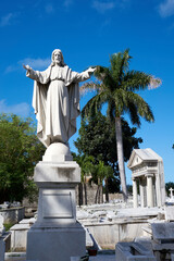 Obraz premium The Colón cemetery is declared a National Monument of Cuba. With its 57 hectares, it is the most important cemetery in the country. It has a large number of sculptural and architectural works, which i