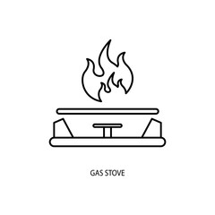 gas stove concept line icon. Simple element illustration. gas stove concept outline symbol design.