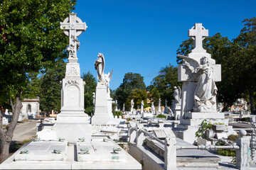 Obraz premium The Colón cemetery is declared a National Monument of Cuba. With its 57 hectares, it is the most important cemetery in the country. It has a large number of sculptural and architectural works, which i