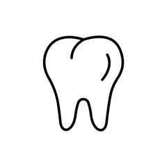 Teeth outline icons, minimalist vector illustration ,simple transparent graphic element .Isolated on white background