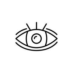 Eye outline icons, minimalist vector illustration ,simple transparent graphic element .Isolated on white background