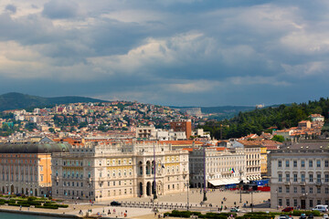The  Port of Trieste is a port in the Adriatic Sea in Trieste, Italy. - 711176764