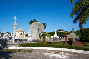 Fototapeta na wymiar The Colón cemetery is declared a National Monument of Cuba. With its 57 hectares, it is the most important cemetery in the country. It has a large number of sculptural and architectural works, which i