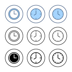 Clock icon vector. Time sign and symbol. watch icon