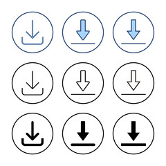 Download icon vector. Download sign and symbol
