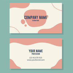 Business card design template with abstract background. Business card vector template