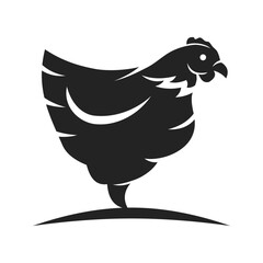 Hen Logo template Isolated. Brand Identity. Icon Abstract Vector graphic