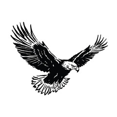 vector illustration of a flying eagle
