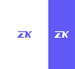 ZK ,KZ letter logo design template elements. Modern abstract digital alphabet letter logo. Vector illustration. New Modern logo.