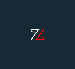 ZL ,LZ, Z letter logo design template elements. Modern abstract digital alphabet letter logo. Vector illustration. New Modern logo. - obrazy, fototapety, plakaty