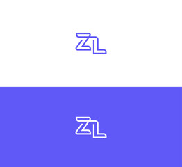 ZL ,LZ letter logo design template elements. Modern abstract digital alphabet letter logo. Vector illustration. New Modern logo.
