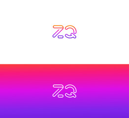 Fototapeta premium ZQ, QZ letter logo design template elements. Modern abstract digital alphabet letter logo. Vector illustration. New Modern logo.
