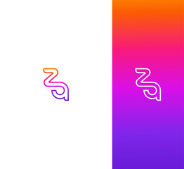 ZQ, QZ letter logo design template elements. Modern abstract digital alphabet letter logo. Vector illustration. New Modern logo.