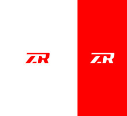 ZR, RZ letter logo design template elements. Modern abstract digital alphabet letter logo. Vector illustration. New Modern logo.