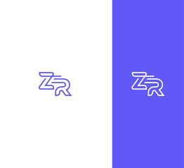 ZR, RZ letter logo design template elements. Modern abstract digital alphabet letter logo. Vector illustration. New Modern logo.