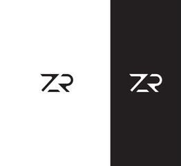 ZR, RZ letter logo design template elements. Modern abstract digital alphabet letter logo. Vector illustration. New Modern logo.
