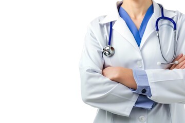 Medical doctor holding  stethoscope your healthy concept in hospital