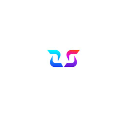ZS, SZ, ZZ letter logo design template elements. Modern abstract digital alphabet letter logo. Vector illustration. New Modern logo.