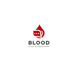 Modern Blood Consulting logo design vector template. Blood Donation Logo template.