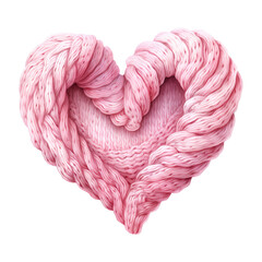 Pink Heart Shaped Yarn. AI Generated Image