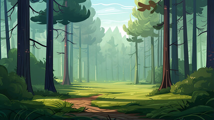 flat forest background