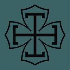 ARABIC CERAMIC MOTIF VECTOR DESIGN WITH DARK BACKGROUND