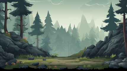 forest game background 2d application design